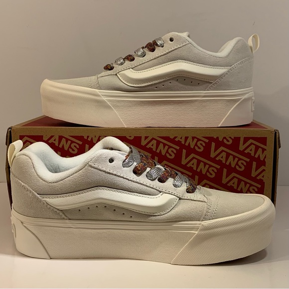 BRAND NEW] VANS KNU STACK WHITE MULTI-COLOR LACES WOMENS SHOES SIZE 8.5 SNEAKERS - Picture 4 of 10